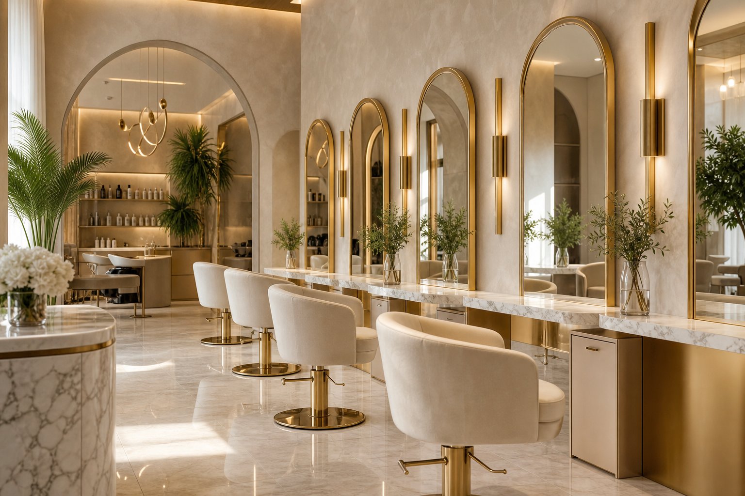 Luxury salon interior