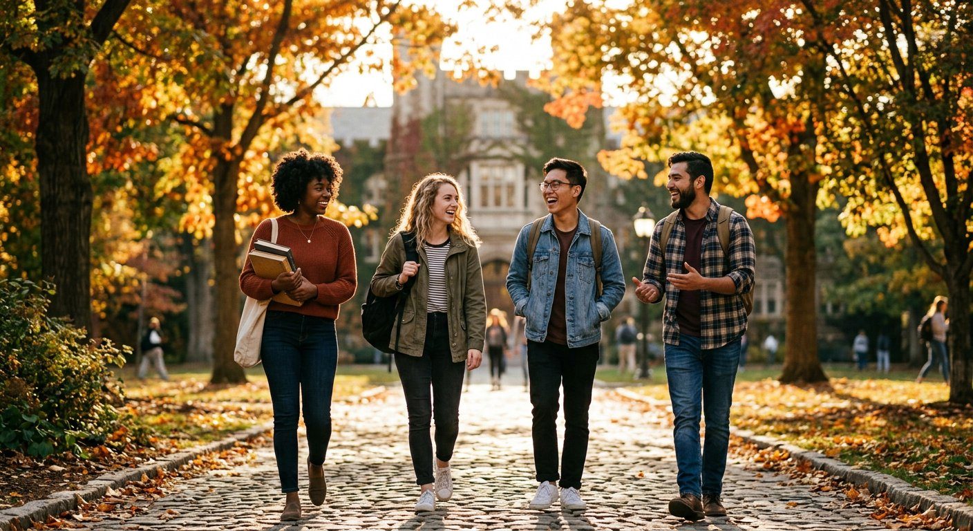 Students on campus