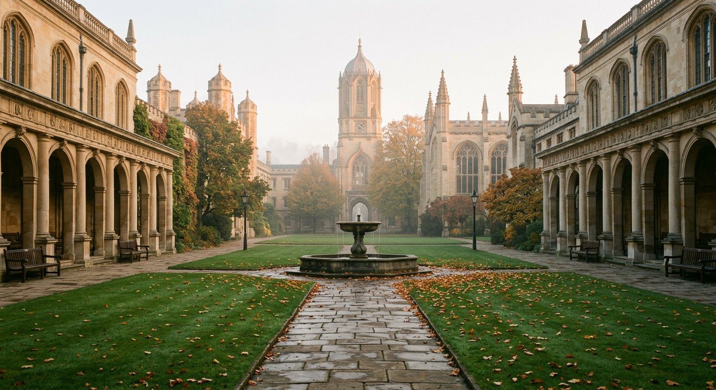 The Aurelian quadrangle and its classical colonnade at dawn