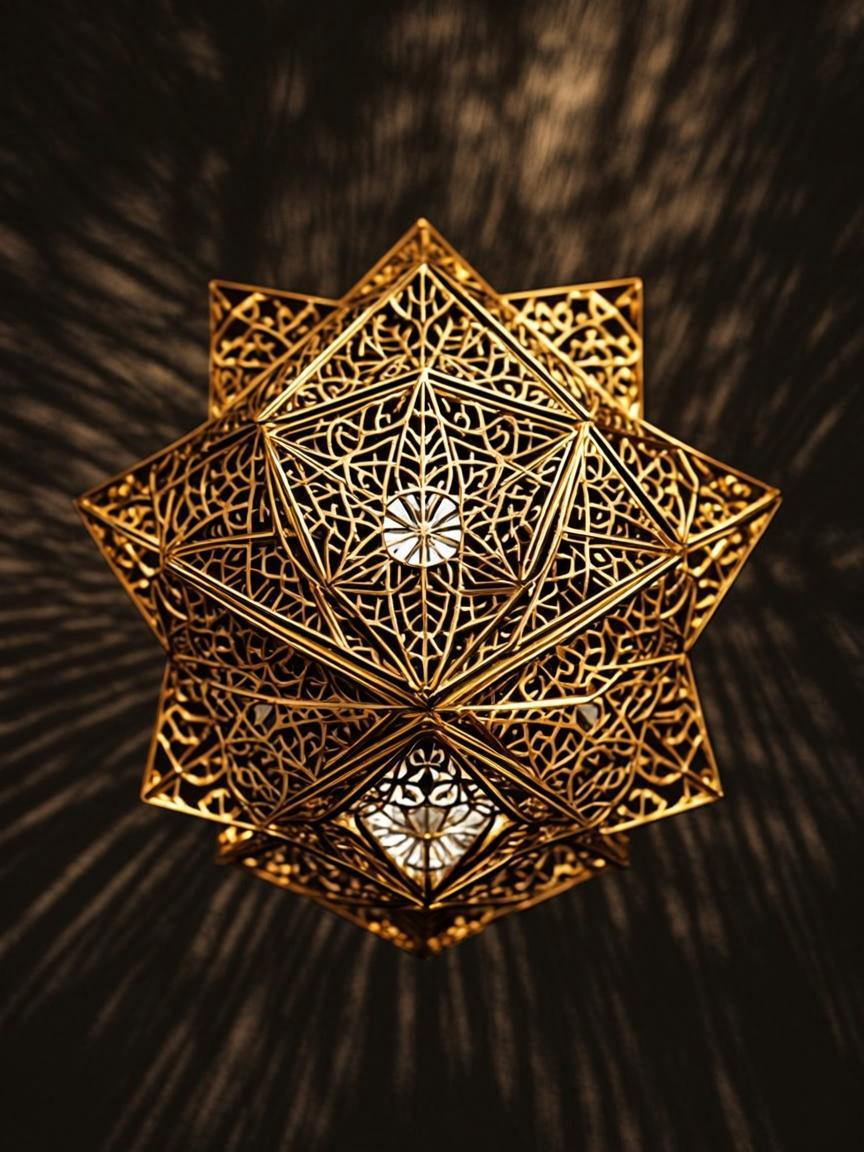 چراغ دیواری آپادانا — ترکیب برنج و بلور
