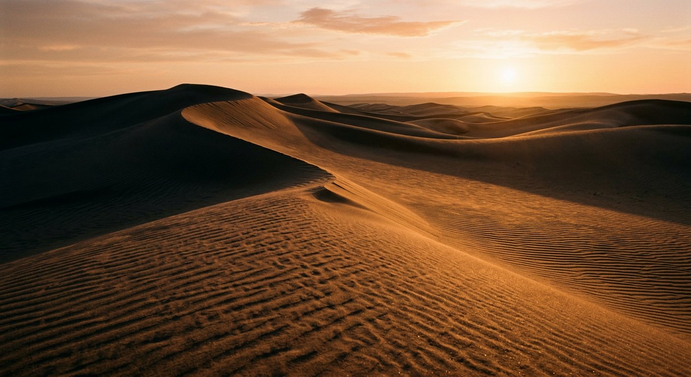 Desert dunes at sunrise