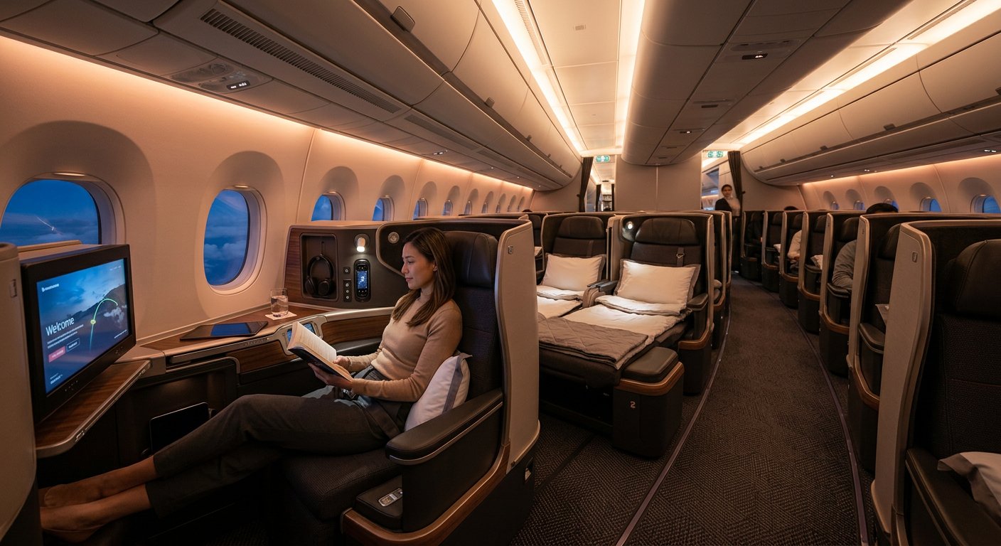 Business class cabin interior