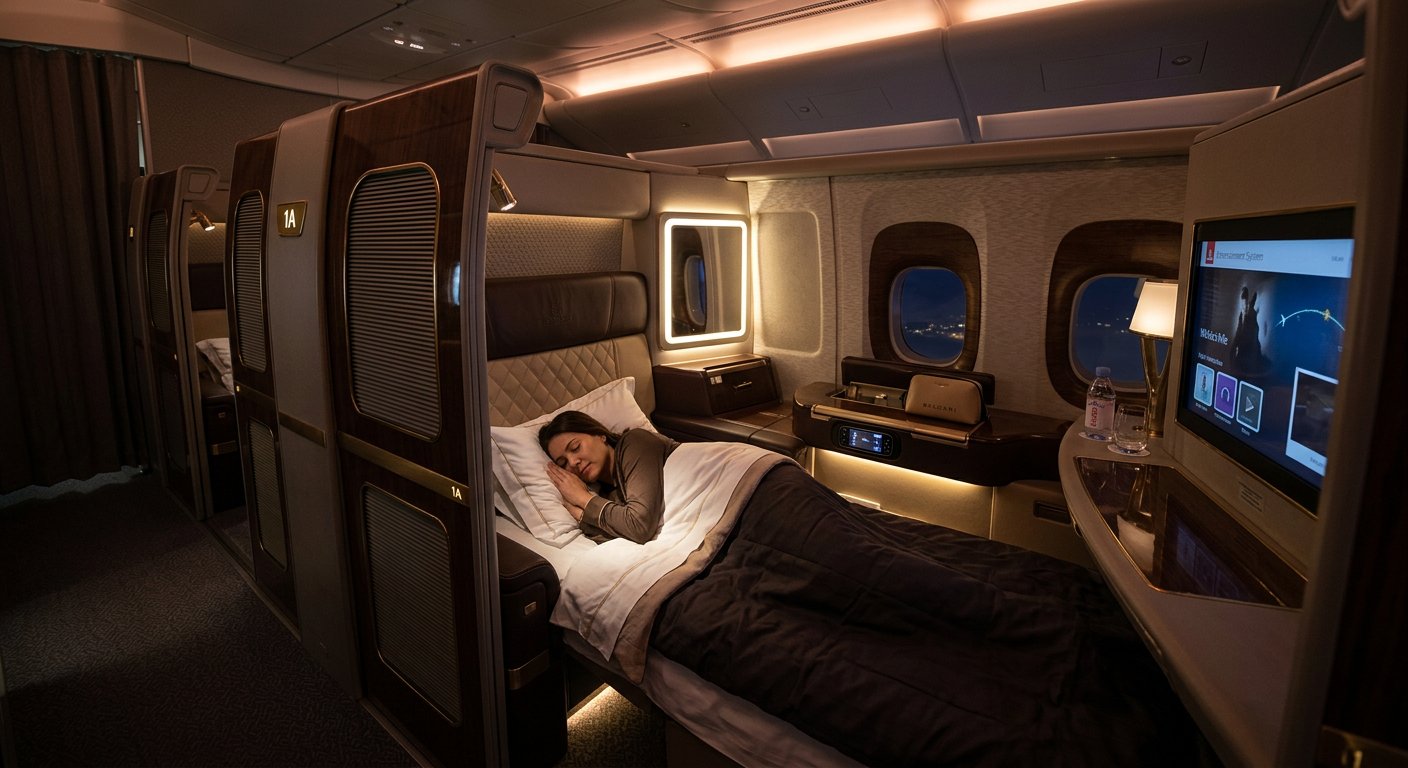 First class cabin interior