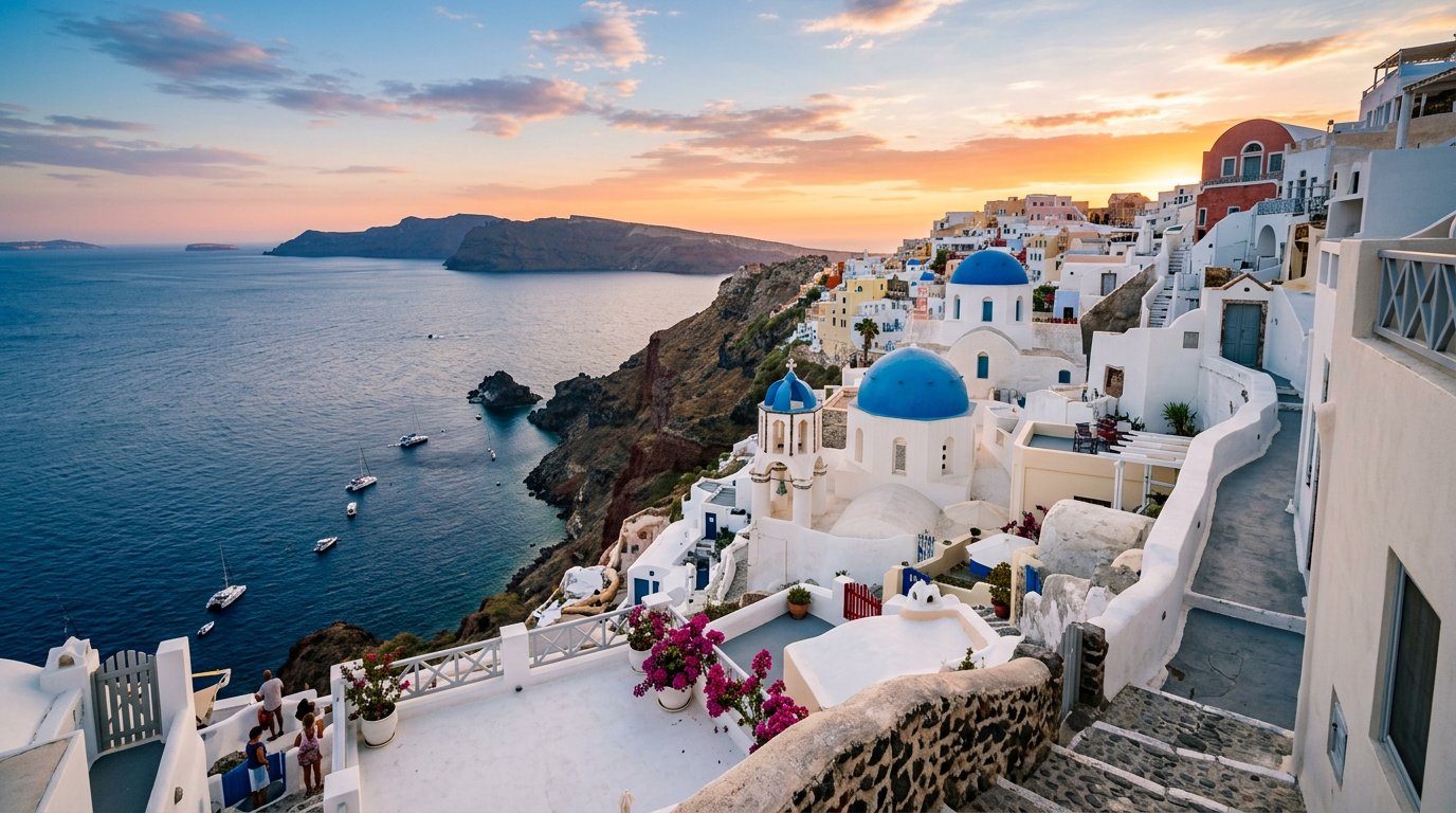 Santorini cliffside